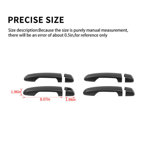 For 2010-2024 Toyota 4Runner Door Handle Trim Decor Cover No Smart Lock Hole
