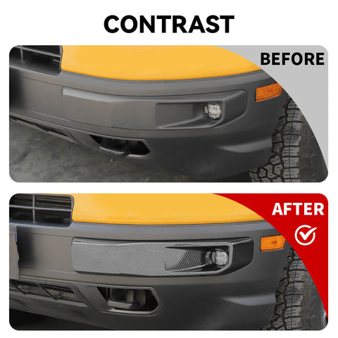 For 2021+ Ford Bronco Sport Front Bumper Fog Light Lamp Bezels Trim Cover