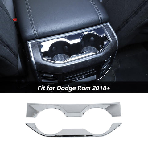 Rear Armrest Cup Holder Panel Trim Cover For Dodge Ram 2018+ Accessories | CheroCar