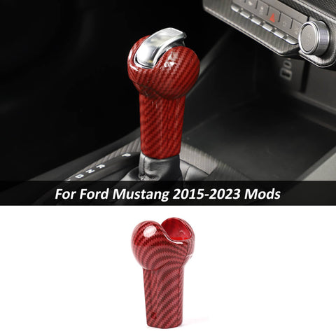 For 2015+ Ford Mustang Center Console Gear Shift Head Knob Cover Trim