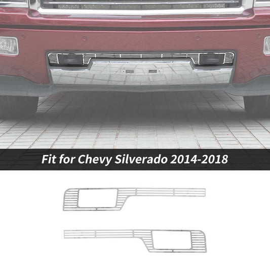 For 2014-2018 Chevy Silverado Stainless Bumper Grille Mesh Insert Trim Cover