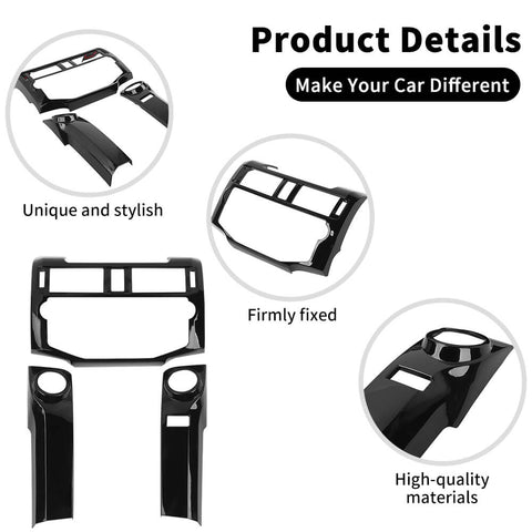 For 2010-2019 Toyota 4Runner Central Navigation Panel Air Conditioner Cover Trim