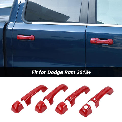 Exterior Door Handle Cover Inserts Handles For Dodge Ram 2018+ Premium Edition Blue Accessories | CheroCar