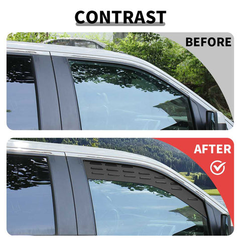 For 2009-2014 F150 black Rear Window Louver Vent Trim