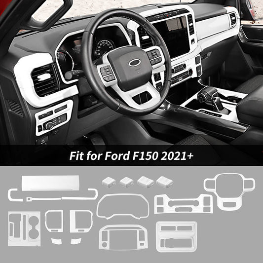 For 2021+ Ford F150 10 x Center Console Trim Panel Kits White