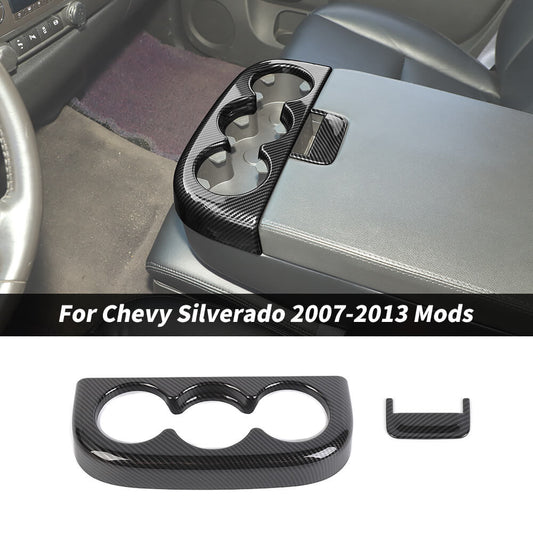 For 2007-2013 Chevy Silverado/GMC-SIERRA Front Armrest Box Cup Holder Panel Trim Cover