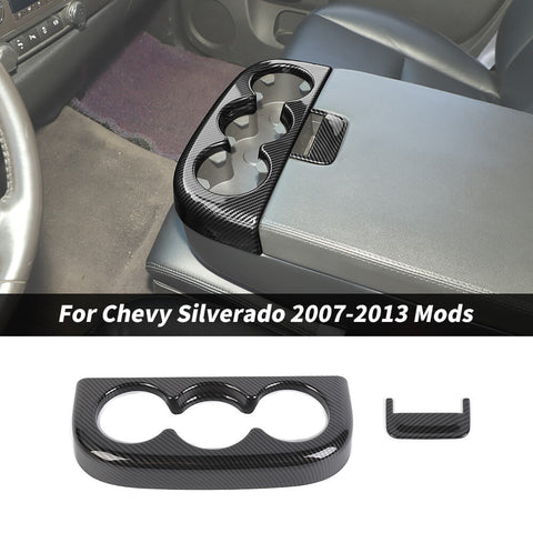 For 2007-2013 Chevy Silverado/GMC-SIERRA Front Armrest Box Cup Holder Panel Trim Cover