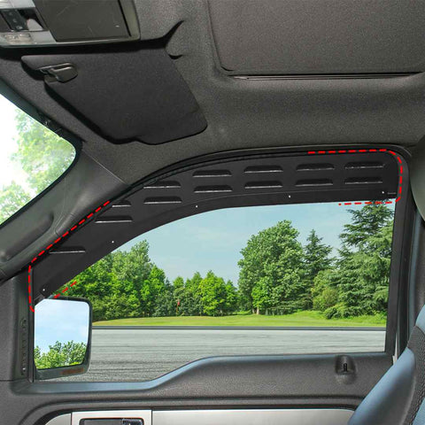 For 2009-2014 F150 black Rear Window Louver Vent Trim