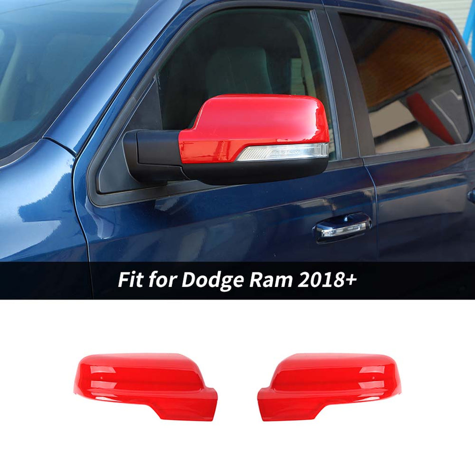For 2018+ Dodge Ram Exterior Rear View Mirror Decor Cover Trim