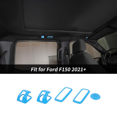 5x Roof Hook & Reading Light Cover Trim Decoration Kit For Ford F150 2021+ Accessories | CheroCar