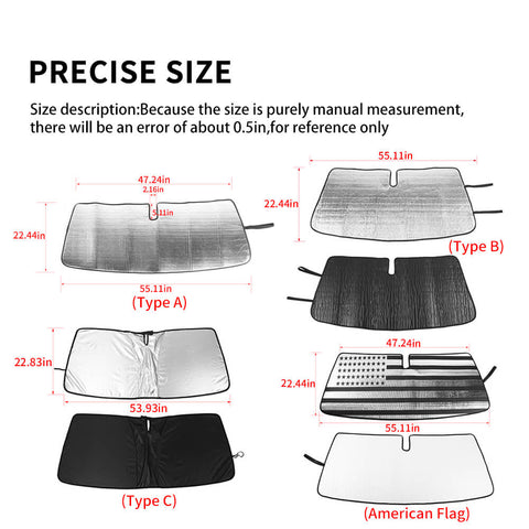 For 2010-2023 Toyota 4Runner Front Windshield Sunshade Folding Sun Shade Visor Heat Shield Cover