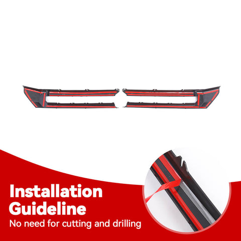 For 2024+ 4Runner Front Middle Grille Inserts Bezel Cover Trim