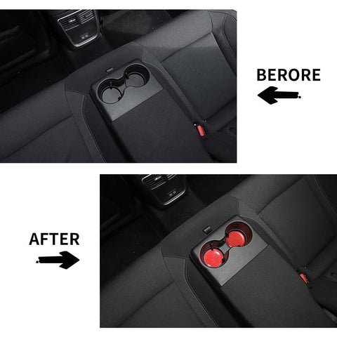 Front & Rear Water Cup Holder Pad Decor Cover For Dodge Charger 2011+ Accessories | CheroCar