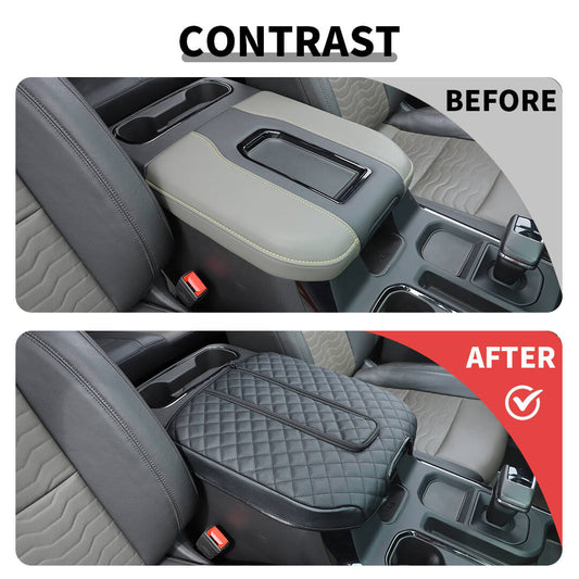 For 2019+ Chevy Silverado/GMC-SIERRA/2020+ Suburban/2021+ Tahoe/GMC-YUKON Console Armrest Box Pad Leather Cover