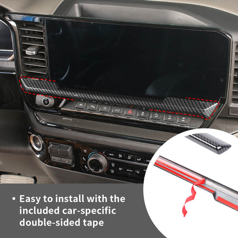 For 2022+ Chevy Silverado Interior Center Console Dash Panel Trim Overlay