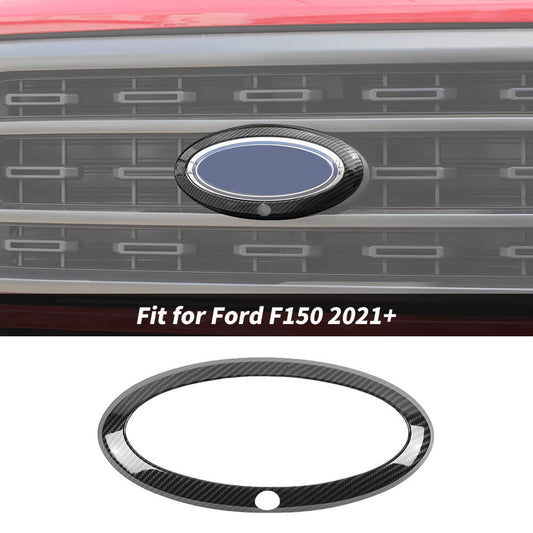 For 2021+ Ford F150 Grille Center Logo Emblem Badge Ring Cover Trim With Camera Hole