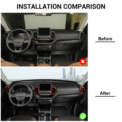 For 2021+ Ford Bronco Sport AC Air Vent Outlet Cover Trim Frame