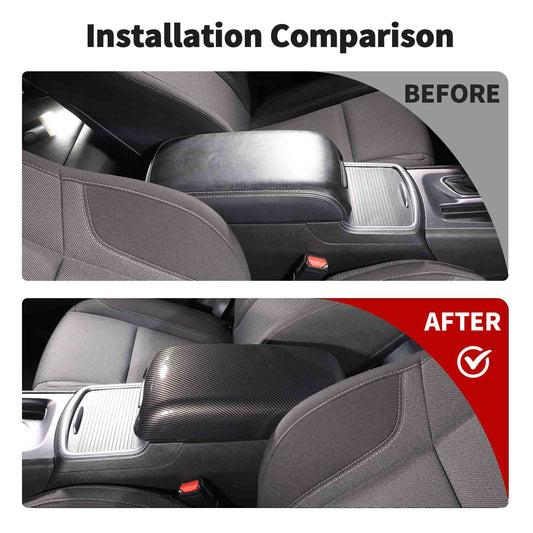 For 2011+ Charger/Chrysler 300C Armrest Box Panel Decor Trim Cover