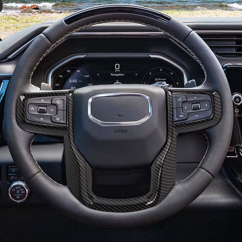 For 2019+ GMC Sierra Steering Wheel Trim Cover