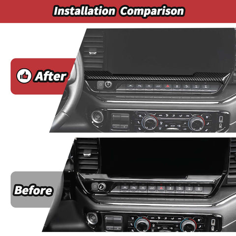 For 2022+ Chevy Silverado Interior Center Console Dash Panel Trim Overlay