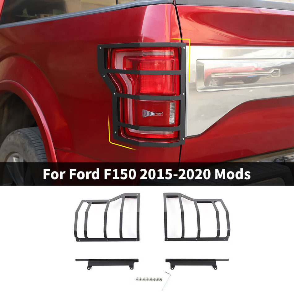 For 2015-2020 Ford F150 Exterior Rear Tail Light Guard Trim Cover (4 pcs)