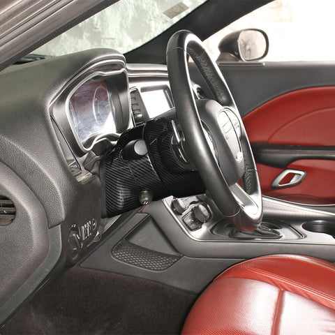 For 2015+ Dodge Challenger/Chrysle 300C/2011+ Charger/2014+ Durango Electric Adjust Steering Wheel Base Cover Trim