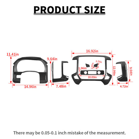 For 2014-2017 Chevy Silverado/GMC Sierra Console Dash Display Meter Cover Trim Kit