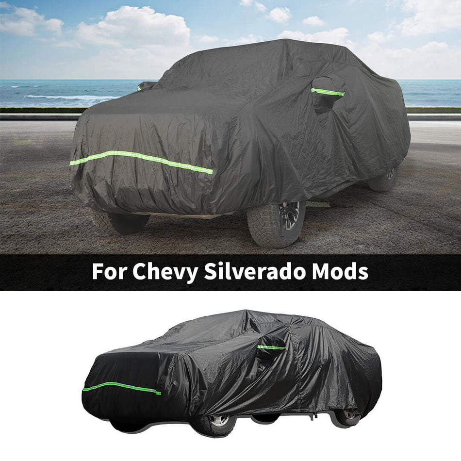 For Ford F150/Chevy Silverado/Colorado/Avalanche/Dodge RAM Waterproof Sun All Weather Protection Pickup Truck Full Car Cover