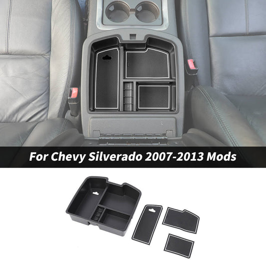 For 2007-2017 Chevy Silverado/Suburban/Avalanche/Tahoe/GMC-YUKON/SIERRA Center Console Armrest Box Storage Box