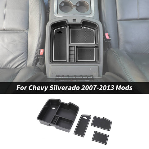 For 2007-2017 Chevy Silverado/Suburban/Avalanche/Tahoe/GMC-YUKON/SIERRA Center Console Armrest Box Storage Box