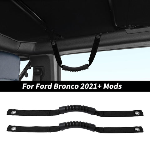 For 2021+ Ford Bronco Top Roll Bar Grab Handles Grip Paracord