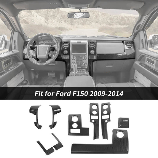 For 2009-2014 Ford F150 Raptor 9 x Interior Dash Wheel Decor Trim Kit