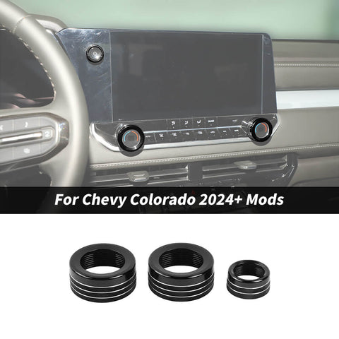 For 2024+ Chevy Colorado Center Console Dash GPS Knob Adjustment Ring Trim