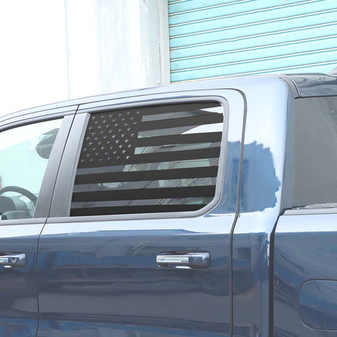 Rear Triangular Window Glass Sticker Cover For Dodge Ram 1500 2018+ US Flag Accessories | CheroCar