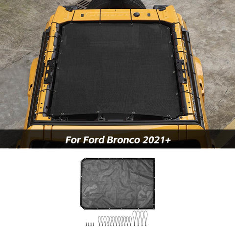 For 2021+ Ford Bronco PVC Roof Mesh Insulation Net Cover