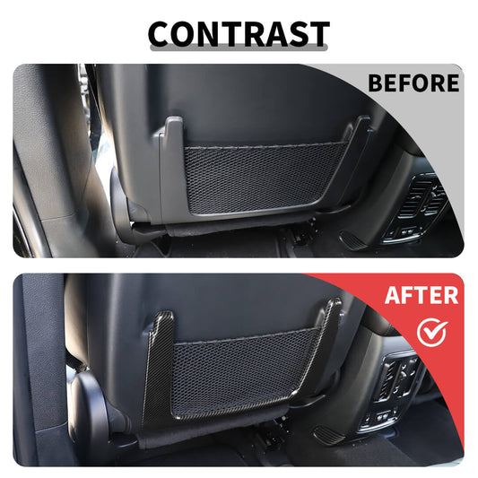 For 2011+ Dodge Durango Seat Back Storage Mesh Bag Frame Cover Trim