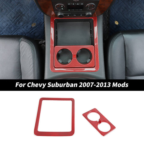 For 2007-2013 Chevy Avalanche/Tahoe/Suburban/GMC-YUKON/SIERRA Center Console Front Water Cup Holder Frame Decor Cover Trim Bezel
