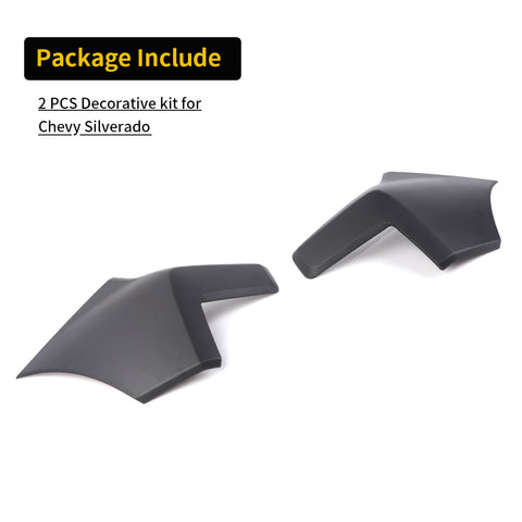 For 2022+ Chevrolet Silverado Black Front Grill Side Fender Wrap Corner Cover Trim