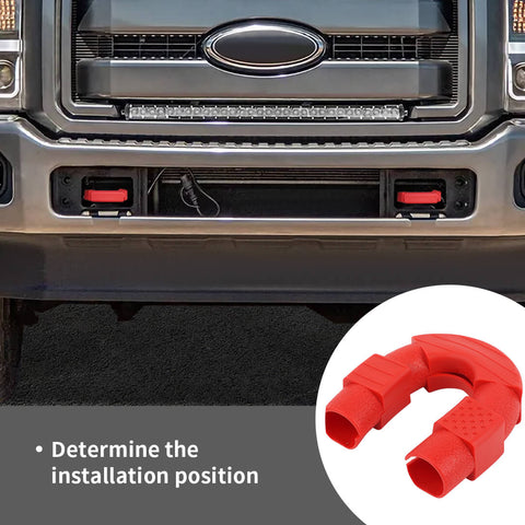 For 2008-2016 Ford F250/F350/F450/F550 Front Bumper Tow Hook Trailer Cover Trim