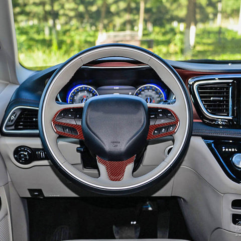 For 2015+ Chrysler 300C Interior Steering Wheel Cover Trim Bezel