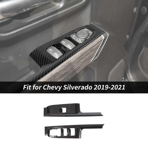 Front Window Lift Switch Trim For Chevy Silverado/GMC SIERRA 2019-2021 2-Door Accessories | CheroCar