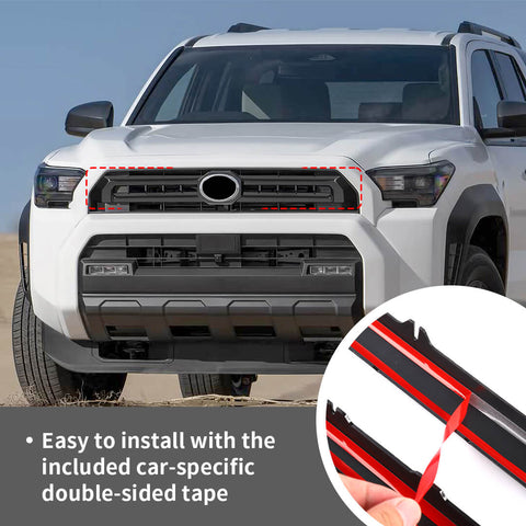 For 2024+ 4Runner Front Middle Grille Inserts Bezel Cover Trim