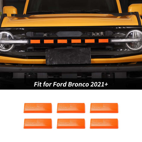 For 2021+ Ford Bronco Front Grille Letters Cover Trim