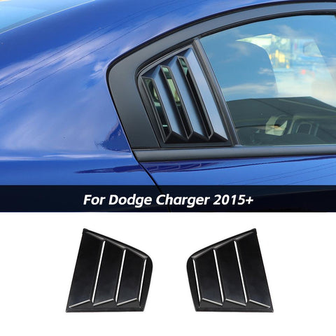 For 2015+ Dodge Charger Rear Side Window Blinds Quarter Louver Cover