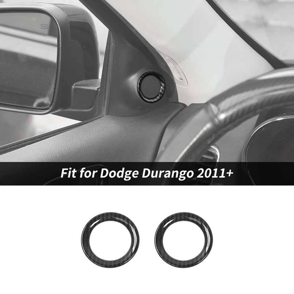 For 2011+ Dodge Durango Car Front A-pillar Side Horn Speaker Cover Ring Trim Bezel