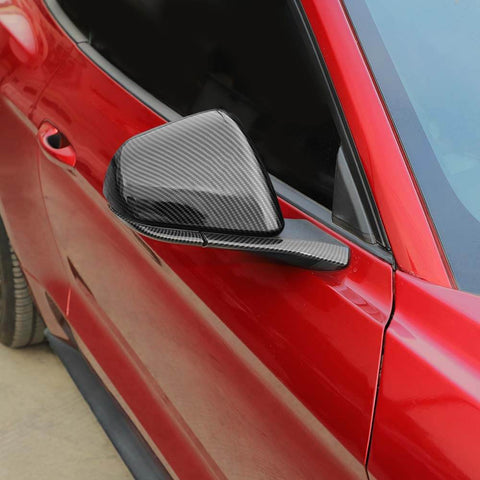 For 2015+ Ford Mustang Rearview Side Mirror Shell & Base Cover Trim Kit