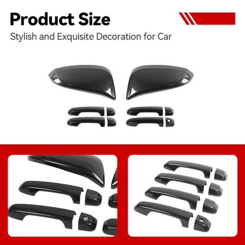 For 2017-2023 4Runner Rearview Mirror Cap Cover Trim Door Handle Shell Cover