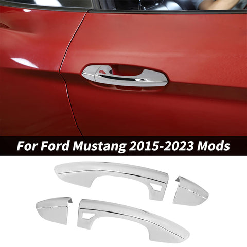For 2015-2023 Ford Mustang Car Door Handle Cover Trim Overlay Shell