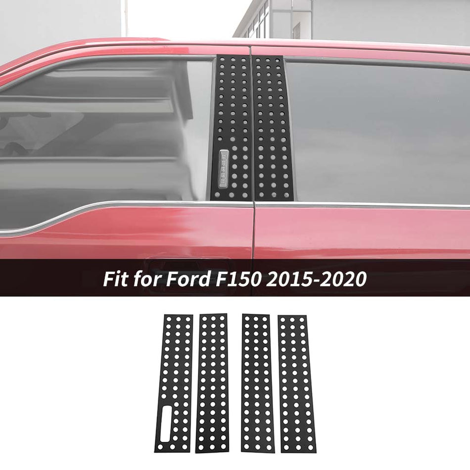 For 2015-2020 Ford F150 Aluminum Alloy Window Center Pillar Posts Trim Cover