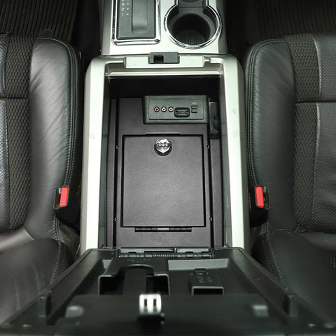 For 2009-2014 Ford F150 Raptor Center Console Safe Organizer Lock Box Safe Vault